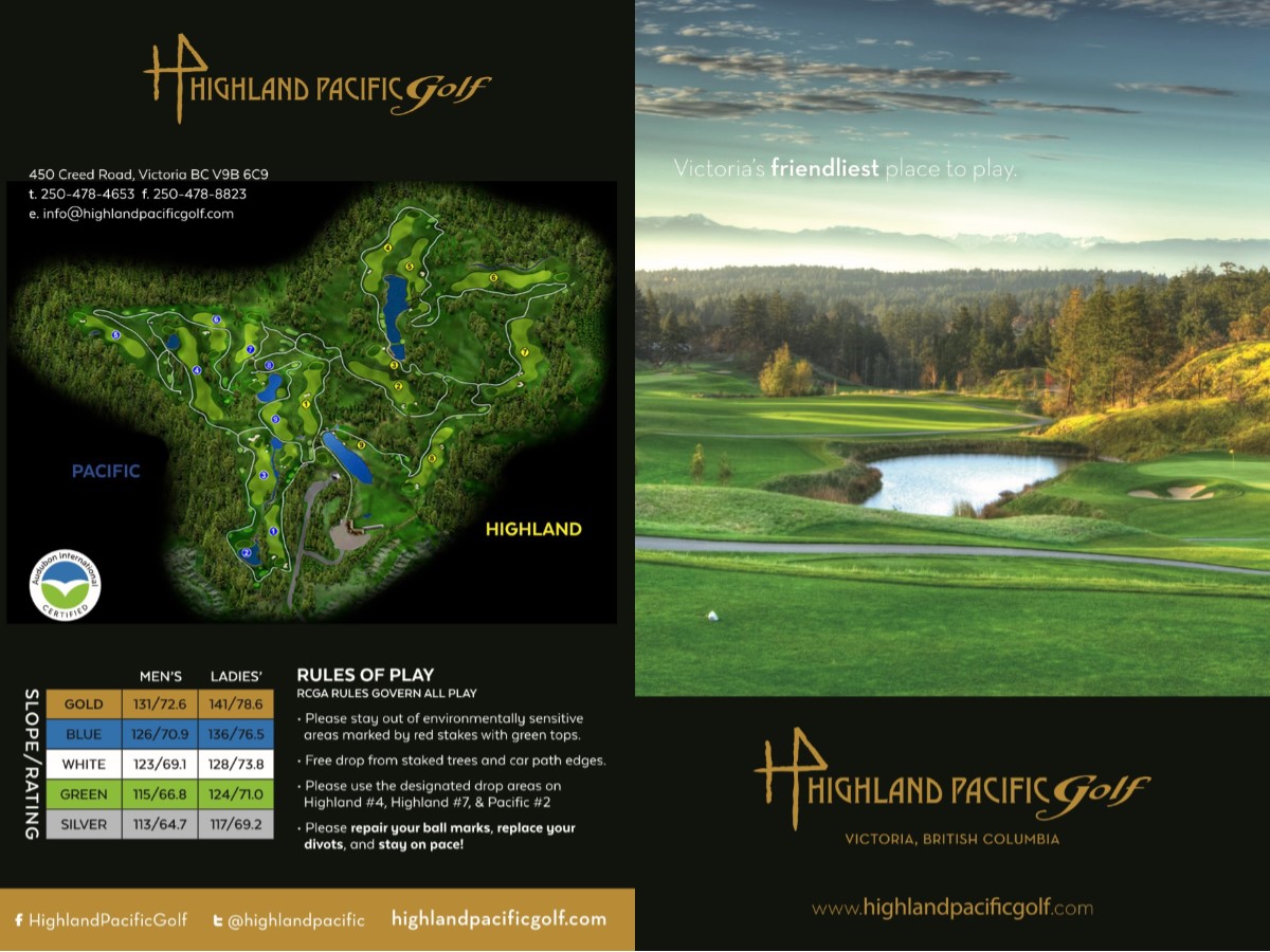 Highland Pacific Golf Score Card